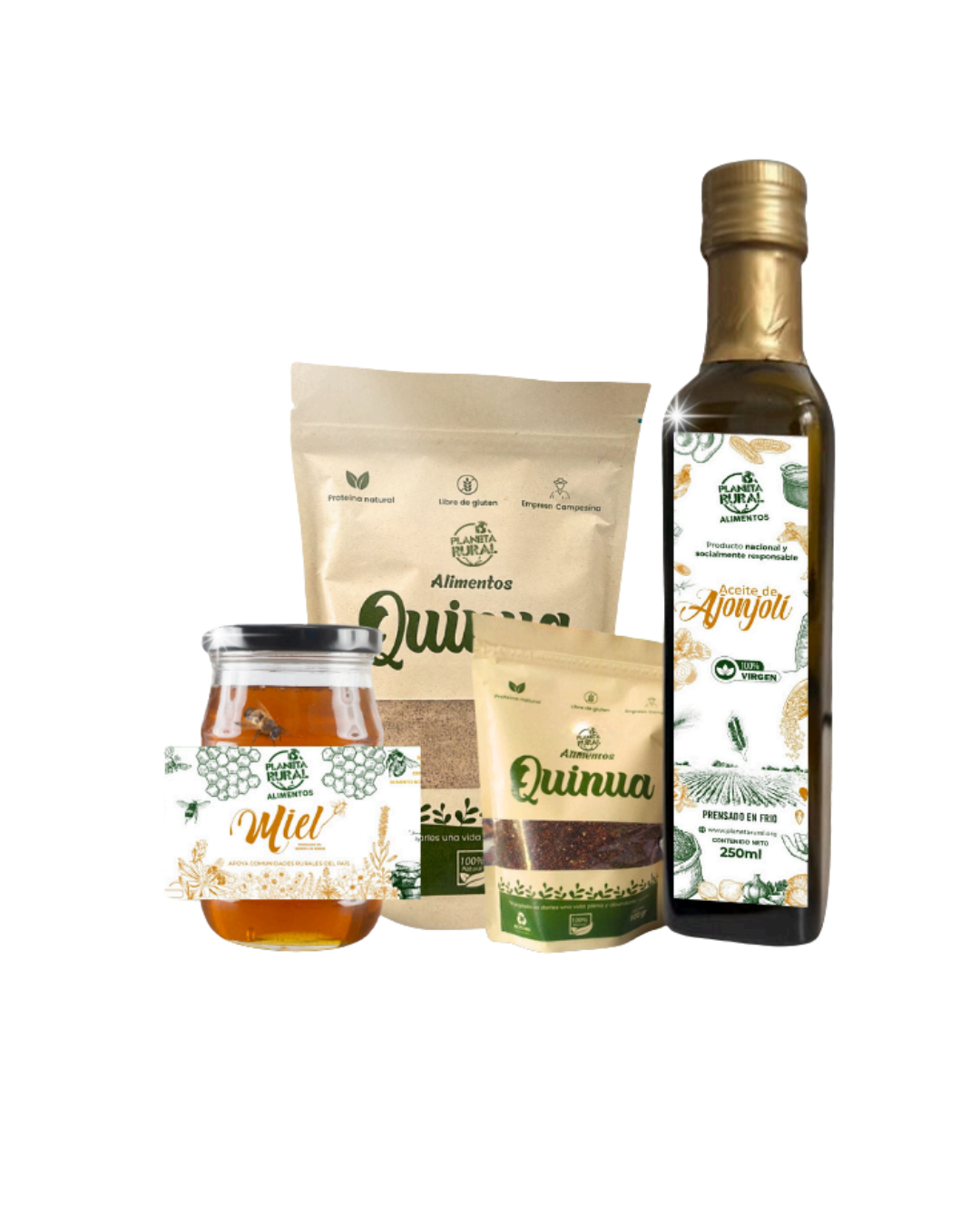 Productos Planeta Rural — Miel, Quinua y Aceite de Ajonjolí